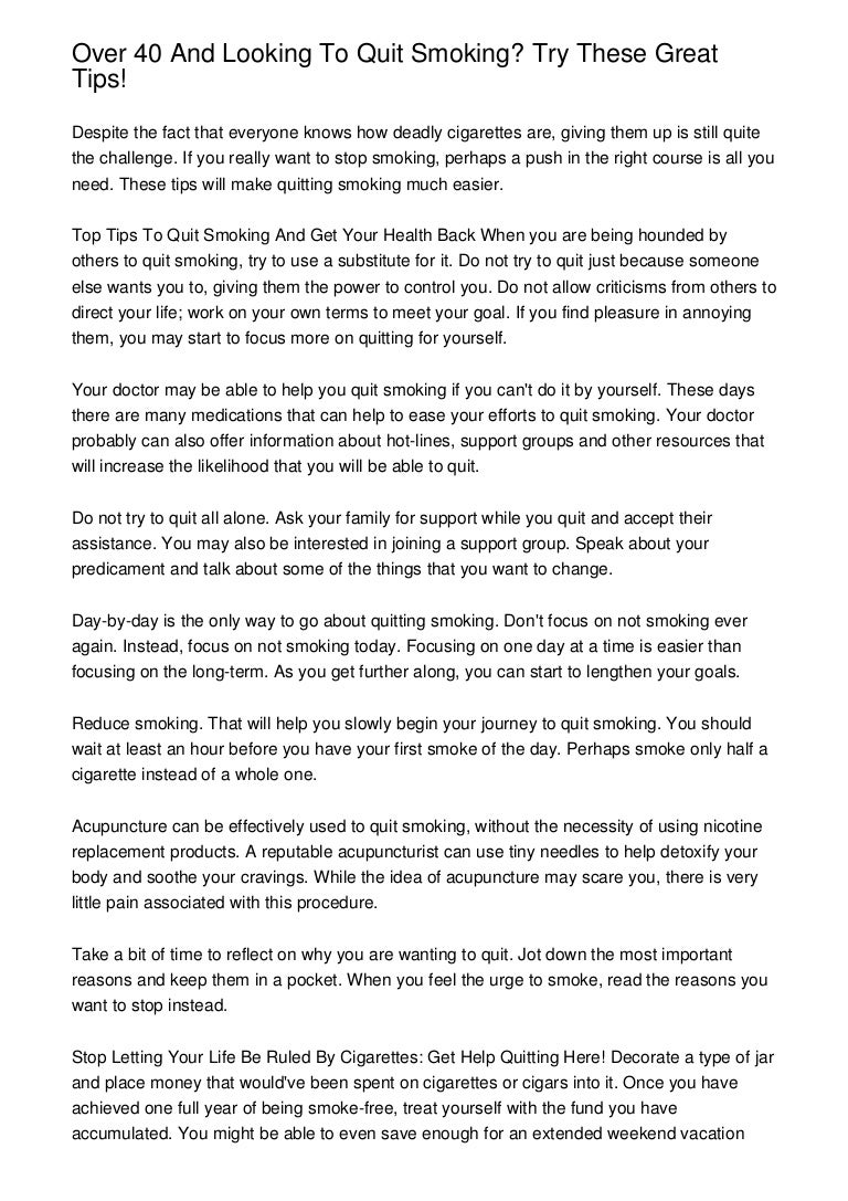 40 ways to quit smoking yourself 40 ways to quit smoking yourself